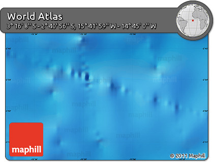 Physical Map of the Area around 2° 58' 32" S, 15° 13' 29" W