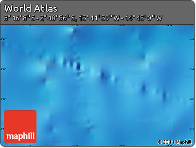 Physical Map of the Area around 2° 58' 32" S, 15° 13' 29" W