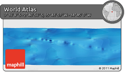 Political Panoramic Map of the Area around 2° 58' 32" S, 15° 13' 29" W