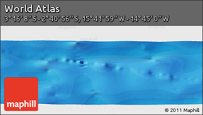 Political Panoramic Map of the Area around 2° 58' 32" S, 15° 13' 29" W