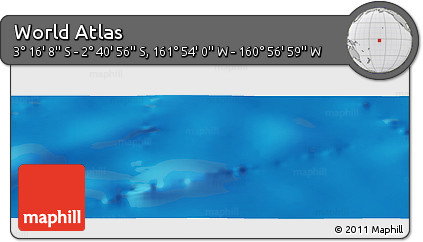 Physical Panoramic Map of the Area around 2° 58' 32" S, 161° 25' 30" W
