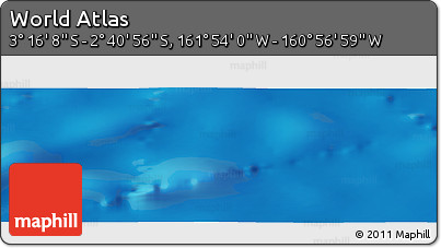 Shaded Relief Panoramic Map of the Area around 2° 58' 32" S, 161° 25' 30" W