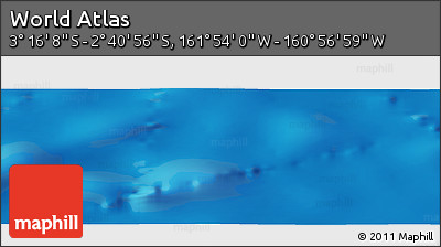 Shaded Relief Panoramic Map of the Area around 2° 58' 32" S, 161° 25' 30" W