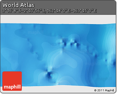 Political 3D Map of the Area around 2° 58' 32" S, 163° 16' 30" E