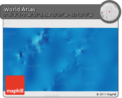 Physical 3D Map of the Area around 2° 58' 32" S, 163° 58' 29" W