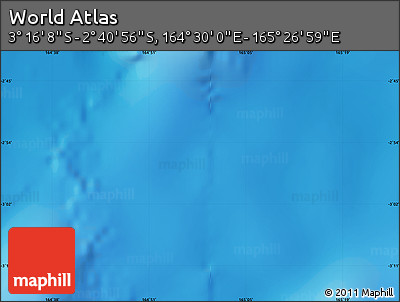 Physical Map of the Area around 2° 58' 32" S, 164° 58' 29" E