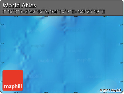 Physical Map of the Area around 2° 58' 32" S, 164° 58' 29" E
