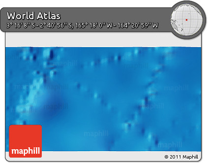 Physical 3D Map of the Area around 2° 58' 32" S, 164° 49' 29" W