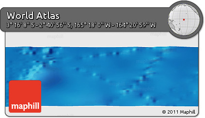Physical Panoramic Map of the Area around 2° 58' 32" S, 164° 49' 29" W