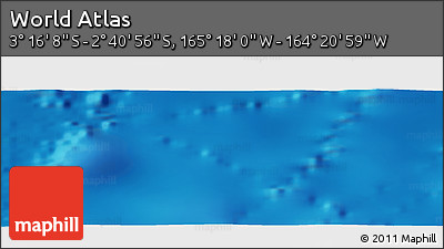 Physical Panoramic Map of the Area around 2° 58' 32" S, 164° 49' 29" W