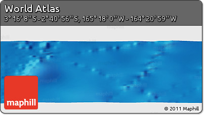 Physical Panoramic Map of the Area around 2° 58' 32" S, 164° 49' 29" W