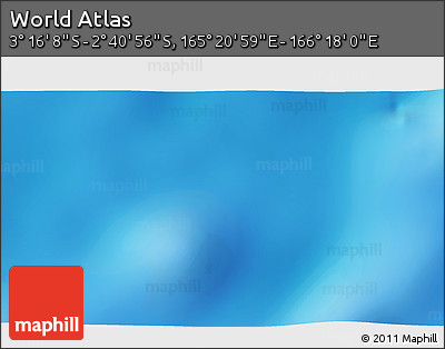 Physical 3D Map of the Area around 2° 58' 32" S, 165° 49' 29" E