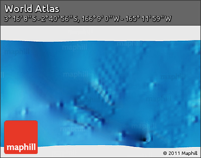 Physical 3D Map of the Area around 2° 58' 32" S, 165° 40' 30" W