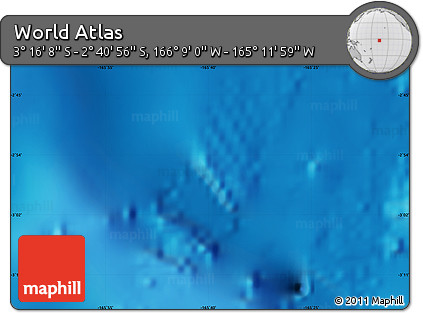 Physical Map of the Area around 2° 58' 32" S, 165° 40' 30" W