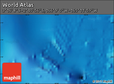Physical Map of the Area around 2° 58' 32" S, 165° 40' 30" W