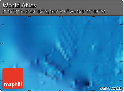 Physical Map of the Area around 2° 58' 32" S, 165° 40' 30" W