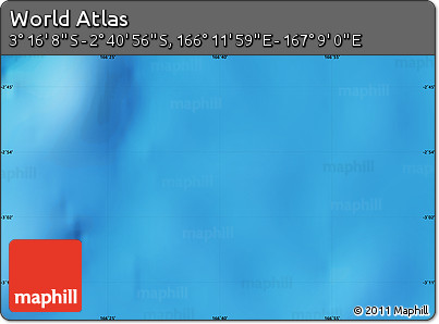 Physical Map of the Area around 2° 58' 32" S, 166° 40' 30" E
