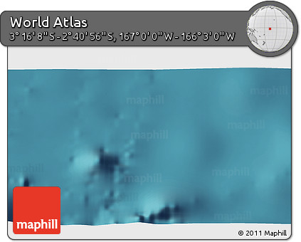 Satellite 3D Map of the Area around 2° 58' 32" S, 166° 31' 30" W