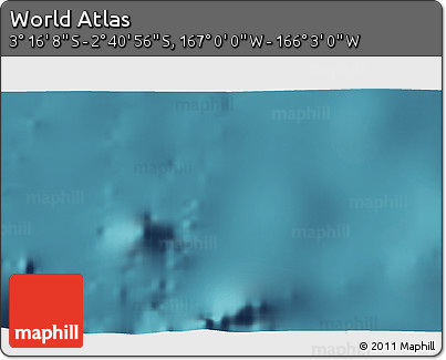 Satellite 3D Map of the Area around 2° 58' 32" S, 166° 31' 30" W