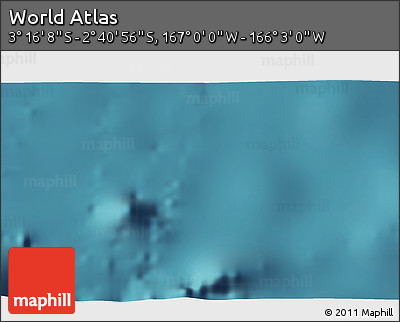 Satellite 3D Map of the Area around 2° 58' 32" S, 166° 31' 30" W