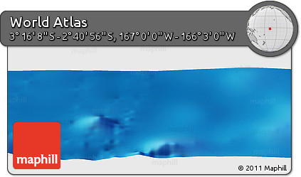 Physical Panoramic Map of the Area around 2° 58' 32" S, 166° 31' 30" W