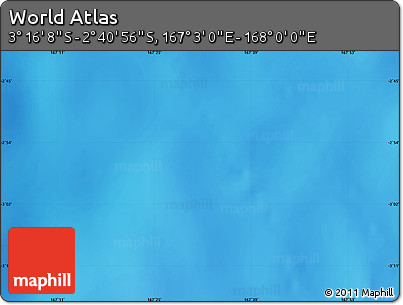 Physical Map of the Area around 2° 58' 32" S, 167° 31' 30" E