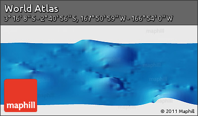 Physical Panoramic Map of the Area around 2° 58' 32" S, 167° 22' 30" W