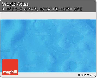 Political 3D Map of the Area around 2° 58' 32" S, 168° 22' 30" E
