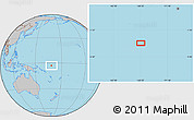 Gray Location Map of the area around 2° 58' 32" S, 168° 22' 30" E