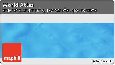 Shaded Relief Panoramic Map of the Area around 2° 58' 32" S, 168° 22' 30" E