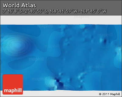 Political 3D Map of the Area around 2° 58' 32" S, 168° 13' 29" W