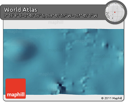Satellite 3D Map of the Area around 2° 58' 32" S, 168° 13' 29" W