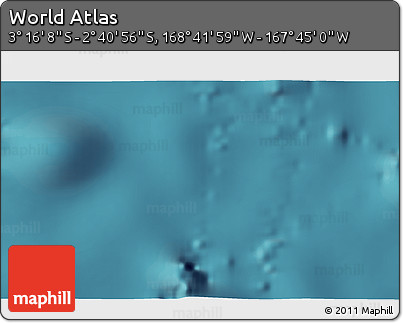 Satellite 3D Map of the Area around 2° 58' 32" S, 168° 13' 29" W