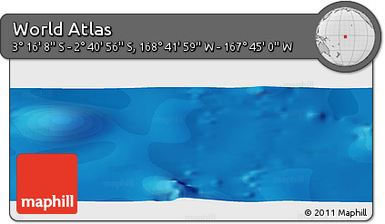 Political Panoramic Map of the Area around 2° 58' 32" S, 168° 13' 29" W
