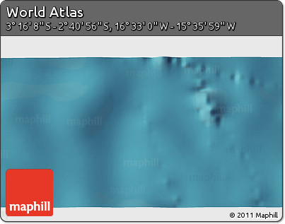 Satellite 3D Map of the Area around 2° 58' 32" S, 16° 4' 29" W