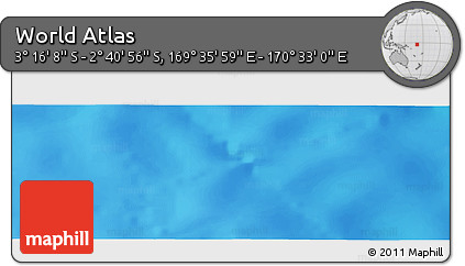Shaded Relief Panoramic Map of the Area around 2° 58' 32" S, 170° 4' 29" E
