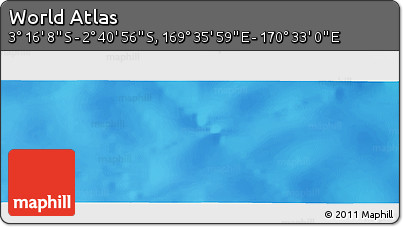 Shaded Relief Panoramic Map of the Area around 2° 58' 32" S, 170° 4' 29" E