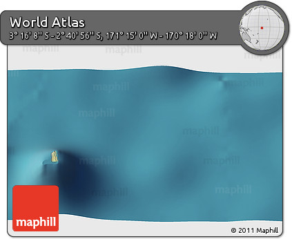 Satellite 3D Map of the Area around 2° 58' 32" S, 170° 46' 30" W