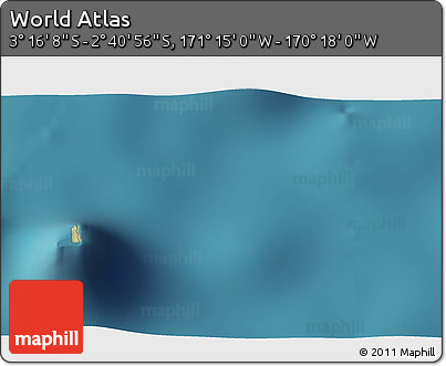 Satellite 3D Map of the Area around 2° 58' 32" S, 170° 46' 30" W