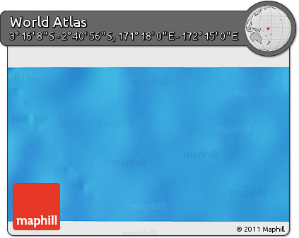 Shaded Relief 3D Map of the Area around 2° 58' 32" S, 171° 46' 30" E