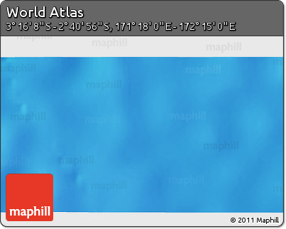 Shaded Relief 3D Map of the Area around 2° 58' 32" S, 171° 46' 30" E