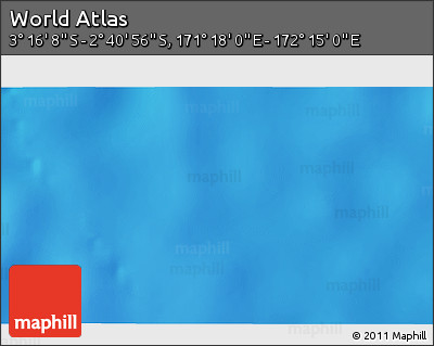 Shaded Relief 3D Map of the Area around 2° 58' 32" S, 171° 46' 30" E