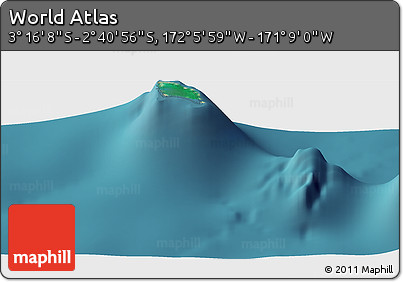 Satellite Panoramic Map of the Area around 2° 58' 32" S, 171° 37' 30" W