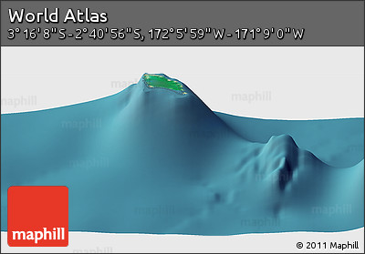 Satellite Panoramic Map of the Area around 2° 58' 32" S, 171° 37' 30" W