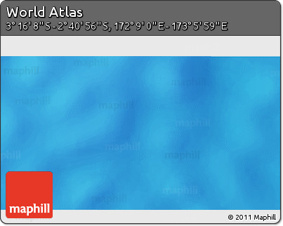 Shaded Relief 3D Map of the Area around 2° 58' 32" S, 172° 37' 30" E