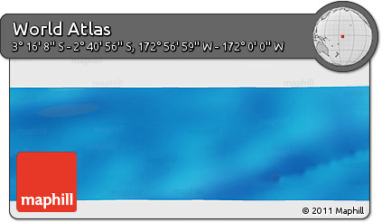 Physical Panoramic Map of the Area around 2° 58' 32" S, 172° 28' 29" W