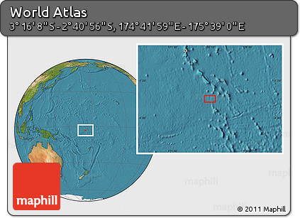 Satellite Location Map of the Area around 2° 58' 32" S, 175° 10' 30" E