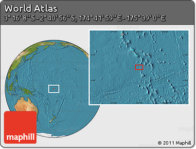 Satellite Location Map of the Area around 2° 58' 32" S, 175° 10' 30" E