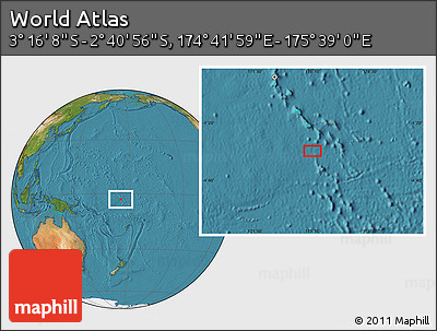 Satellite Location Map of the Area around 2° 58' 32" S, 175° 10' 30" E