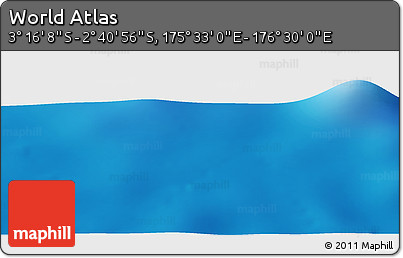 Shaded Relief Panoramic Map of the Area around 2° 58' 32" S, 176° 1' 30" E